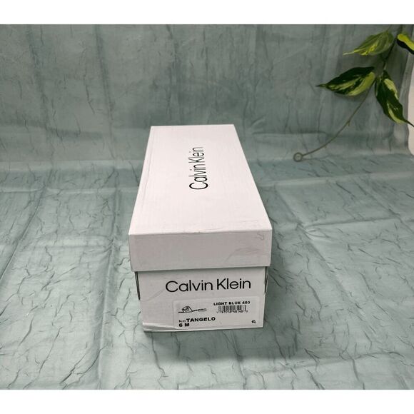 Calvin Klein Women's Tangelo Slip On Dress Flat Sandals - Light Blue 6M - Picture 5 of 6